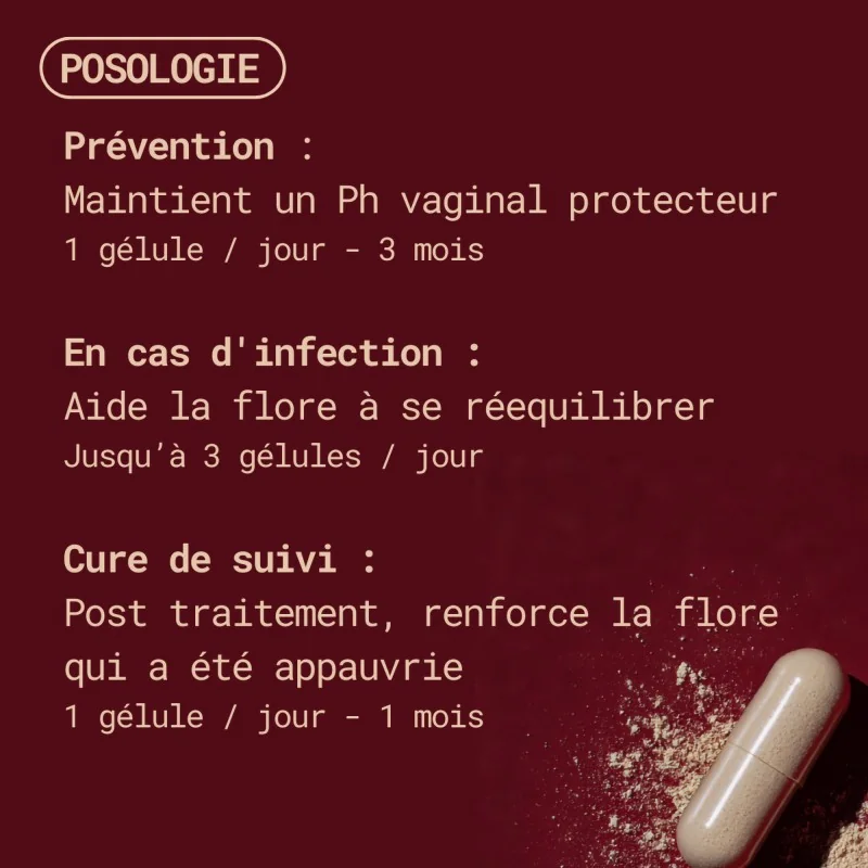 posologie complément flore intime