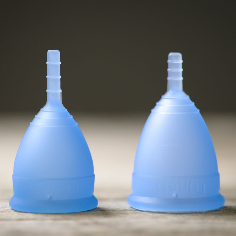 Coupe vaginale bleue Lunacopine taille 1 et 2