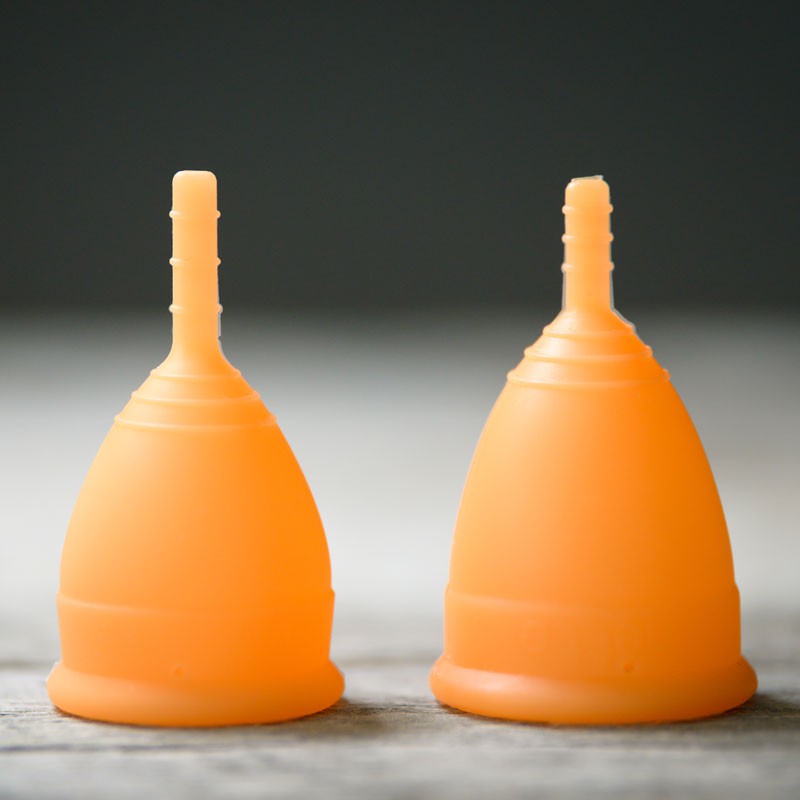 Coupe vaginale orange Lunacopine taille 1 et 2