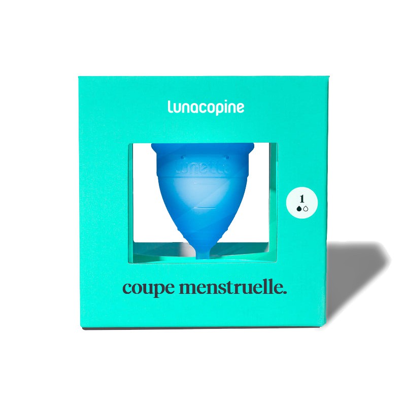 Coupe vaginale bleue Lunacopine taille 1