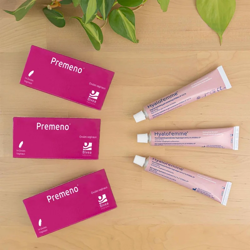 pack routine duo sécheresse intime : lot de 3 Premeno et lot de 3 Hyaofemme pack routine duo sécheresse intime : lot de 3 Premeno et lot de 3 Hyaofemme