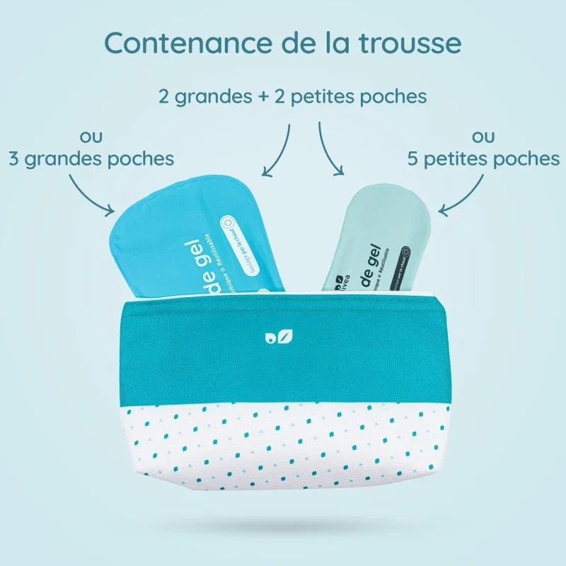 Pack complet pour le bain dérivatif : 6 poches + 3 housses + 1 trousse