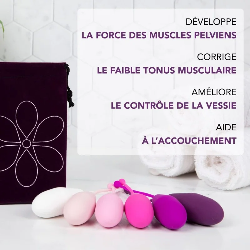 Set de 6 boules Kegel Intimate Rose