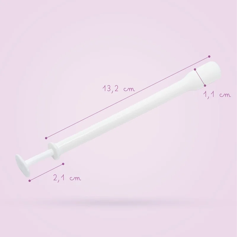 applicateur pour ovules vaginaux avec dimensions