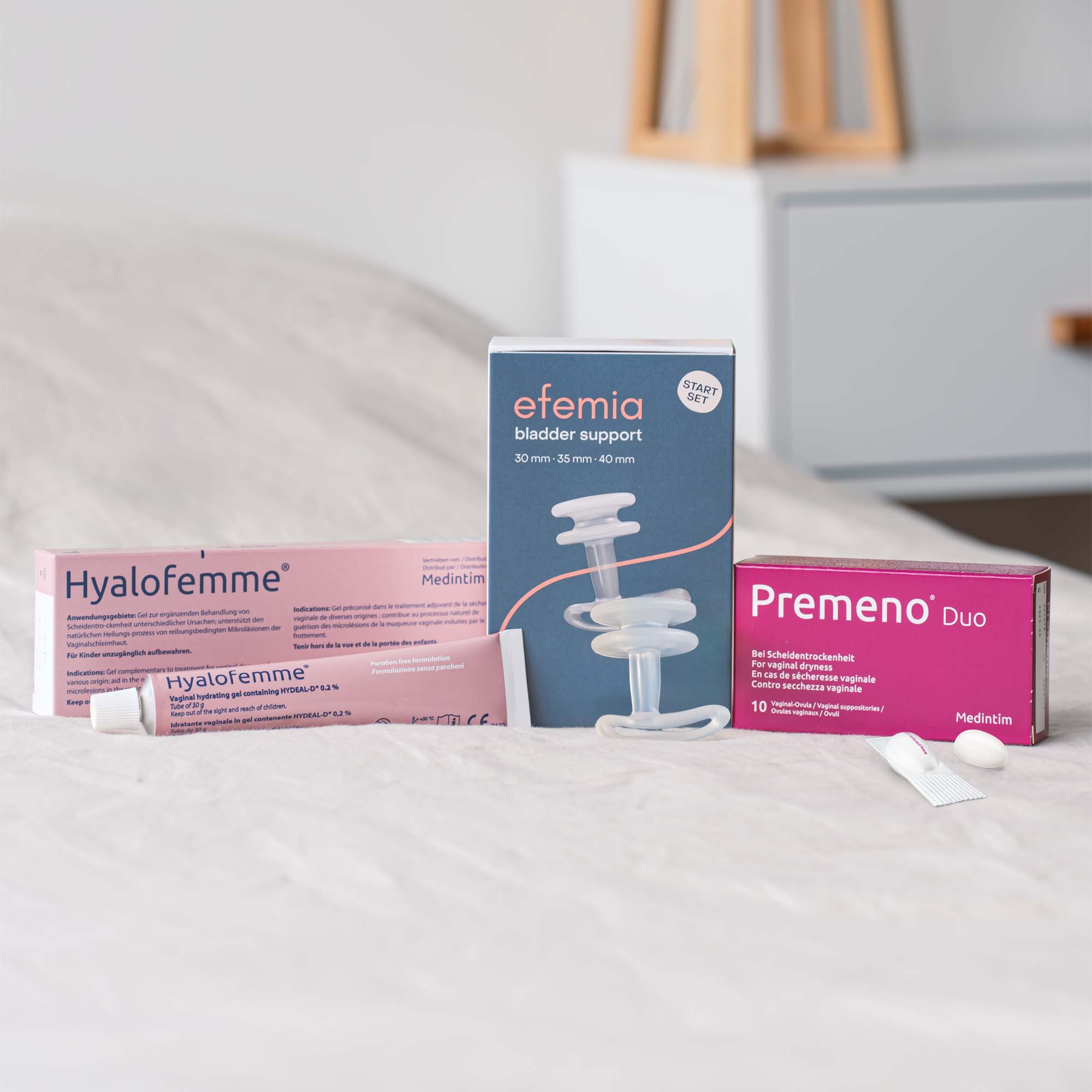 Pessaire fuite urinaire + Premeno + Hyalofemme